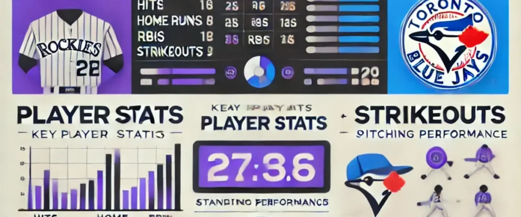 colorado rockies vs toronto blue jays match player stats