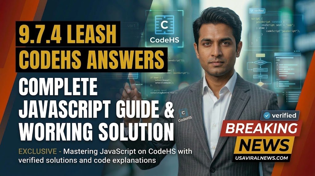 9.7.4 Leash CodeHS Answers Complete JavaScript Guide and Working Solution